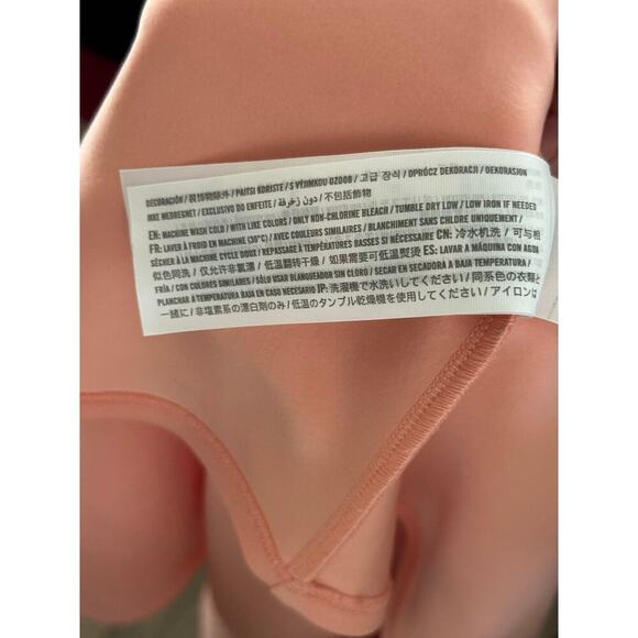 Abercrombie & Fitch Women's Pink Asymmetrical Ruched Midi Dress Size Large - Picture 10 of 11